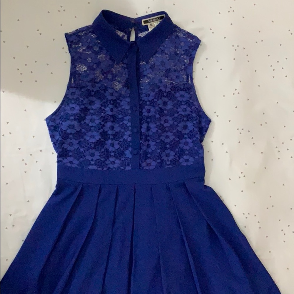 Blue lace dress